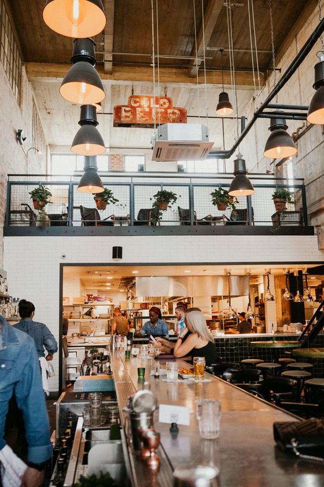 Provender Hall bar, kitchen, and second floor